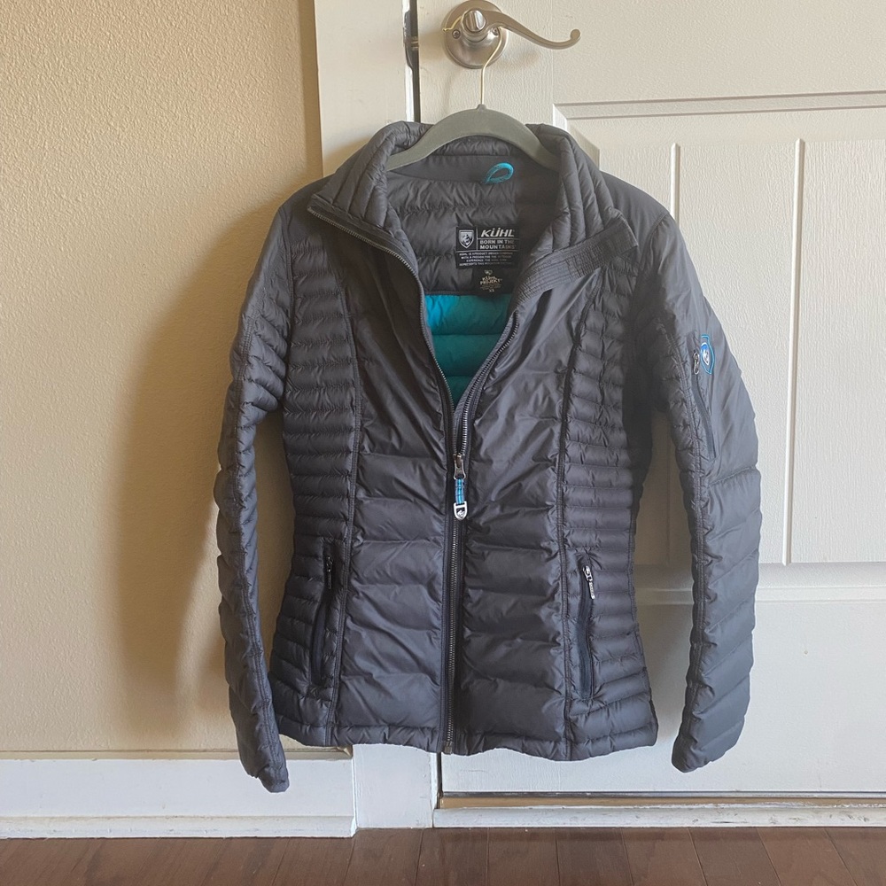 Women Kuhl Spyfire Down-filled Jacket, XS, Gray, VGUC
